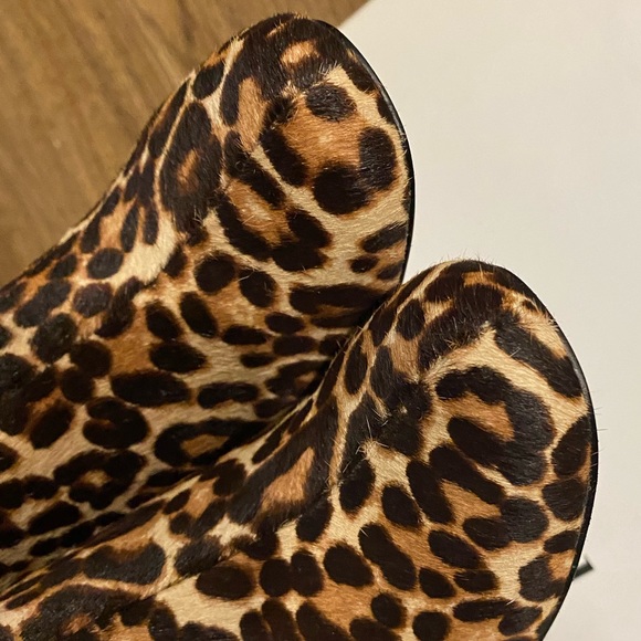 Charles David Leopard Real Calf Fur Ankle Bootie - Picture 7 of 17